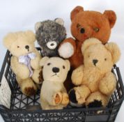 5 vintage teddy bear toys to include Chad Valley, Sheepskin, Baby Polar bear etc