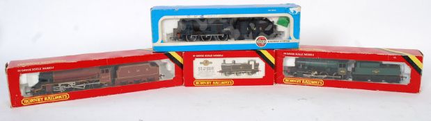 Three Hornby boxed 00 gauge railway train set locomotives. R058 , R852 , R842 also includes an