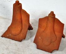 2 architectural terracotta roofing mounts.