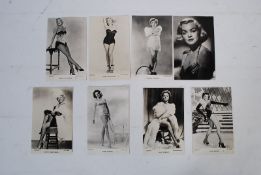 A collection of 8 original 1950's (possibly Picturegoer) glamour photo postcards of Marilyn
