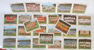 A set of 24 original vintage Typhoo tea premiership football club team cards - large scale, being