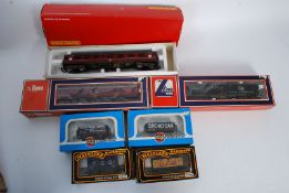 A large quantity of railway train set accessories including boxed Lima carriages, boxed 00 gauge