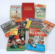 A collection of vintage 1960's All Stars Football annuals and Charles Buchans Soccor Gift Books