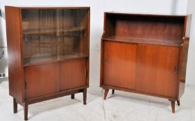 A 1960`s Beaver & Tapley mahogany library bookcase cabinet together with another mahogany cabinet