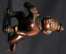 An early 20th century bronze statue of  the Indian Deity Garuda / Vishnu. Measures 9cms x 7cms