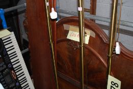 An early Victorian solid mahogany bed head and footboard