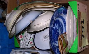 A mixed lot of china to include plates, period items etc.