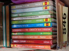 A box of haynes manuals to include Granada, Dolomite, Viva etc
