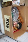 Assorted box to include retro westclox alarm clock, copper clock  etc and other items