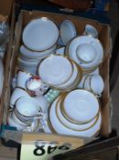 A quantity of Czechoslovakian bohemia china to include milk jug, sugar bowl, cups, saucers and