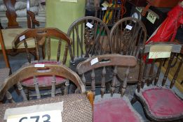 A collection of 6 assorted period and contemporary chairs
