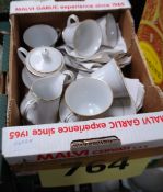 A vintage Noritake china tea set to include cups, saucers and milk jug etc.