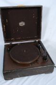 A vintage 1940's Marconi cased Marconiphone record player