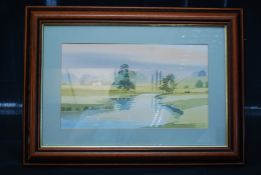 M. Grant (1989) watercolour of the River Trent, being signed to lower corner and further notation to