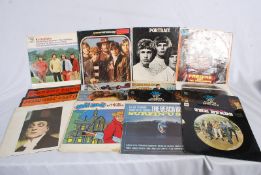 A selection of vinyl LP records to include The Beach boys, Walker Brothers, Kinda Kinks, Faces,