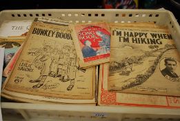 A quantity of early newspapers, comics and sheet music together with Royalty related papers,