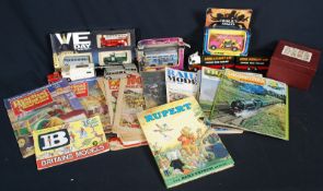 Ephemera to include Practical Motorist, Railway Models, 60's Hotspur comics, along with some diecast