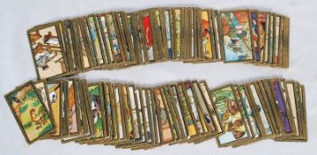 A vintage Chinese oriental card game, with cards in the form of cigarette cards.