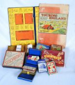 A nice selection of vintage toy / parlour games to include Whist, Touring England etc