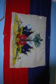 An early 20th century Republic of Haiti flag, with makers stamp for John Edginton Co, London.