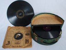 A cased collection of 78rpm records including jazz, blues , rock and 78766 - The Mid Hour Of Night