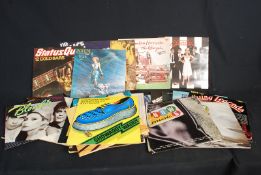 A collection of records to include Blondie, Anthem, Now 6, Sho woddy woddy, Status Quo and others