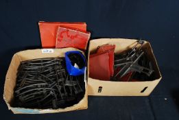 A  large colletion of Hornby Dublo railway track and accessories etc all within 2 boxes.