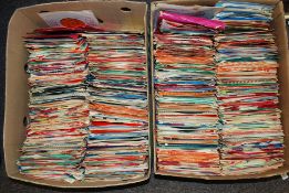 A large private collection of 45rpm vinyl records / singles - almost all from the 1960's, approx 500