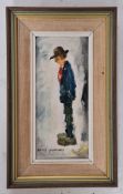 David Nahmad. ' There he stood, thin as a beanpole ' Oil on canvas in frame, signed to lower