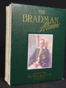 A Bradman volume cricket 1/2 book together with a Victorian Pilgrim Progress book having leather