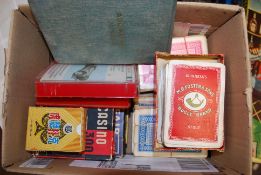 Book of vintage / retro playing cards to include rare Guinness's M.B.Foster & sons 'Buggle Brand'