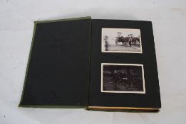 A 1905 Edwardian black and white photo album of a grand tour to India. 47 photos set within green