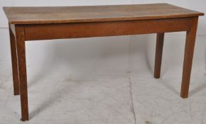 A 1930's Art Deco golden oak school / Air Ministry table. Raised on square tapered legs with