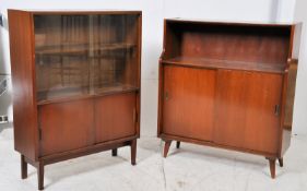 A 1960's Beaver & Tapley mahogany library bookcase cabinet together with another mahogany cabinet of