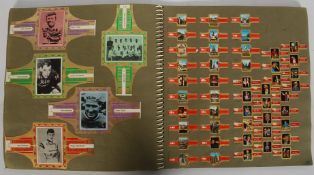 Tobacciana: A vintage Willemi scrap book of cigar bands, including many novelty ones, tv and film