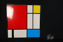 After Piet Mondrain. A decorative large Neo Plasticism / De Stijl wall hanging picture constructed