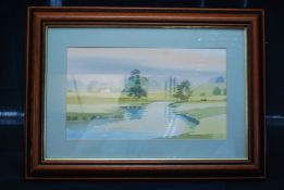 M. Grant (1989) watercolour of the River Trent, being signed to lower corner and further notation