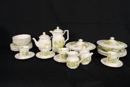A Wedgwood Butterfield pattern R3026 dinner and tea service with cups, saucers, plates etc