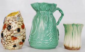 3 pieces of SylvaC pottery to include a water jug and a pebble vase.