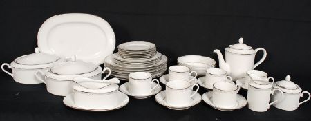 A 37 piece set of Nortike Dynasty dinner service. To include teapot, tureens, cups, plates etc.