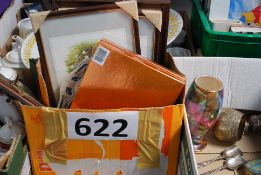 A mixed lot to include blue and white plates, Spode, horse brasses, vintage miniature teaset, and