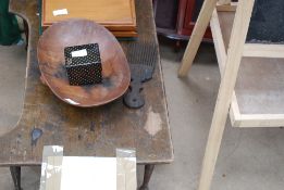 A 20th century wooden low table, a carved tribal bowl, boxed Next watch and other items etc