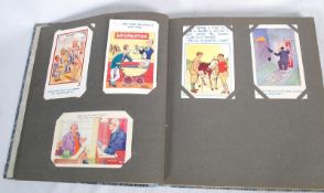 A collection of postcards in album to include humour, views of Devon and surrounding and others