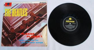 The Beatles Please Please Me, UK 1963 NM 1st yellow & black issue Parlophone LP vinyl record PMC
