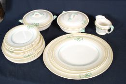 A Burgess & Leigh Burleighware Tudor pattern 24pc dinner service Reg 936620 to include gravy boat,