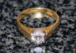 A diamond solitaire ring 18k approx 55pts. Size R