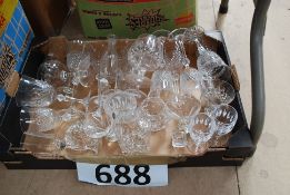 A quantity of glass / crystal to include Webb, wine glasses etc