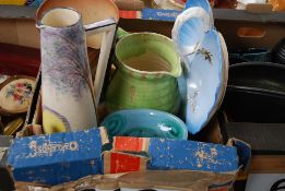 A good mixed lot of china to include Hampton Ivory lemonade drinking set, Tunstall studio jug and