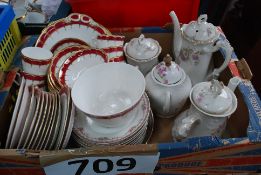 A pair of Victorian teapots and flatware etc.