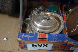 A quantity of good silver plate to include monogrammed and antique.